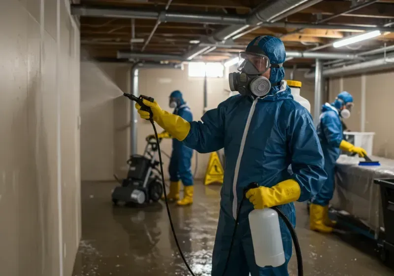 Basement Sanitization and Antimicrobial Treatment process in Dixon, KY