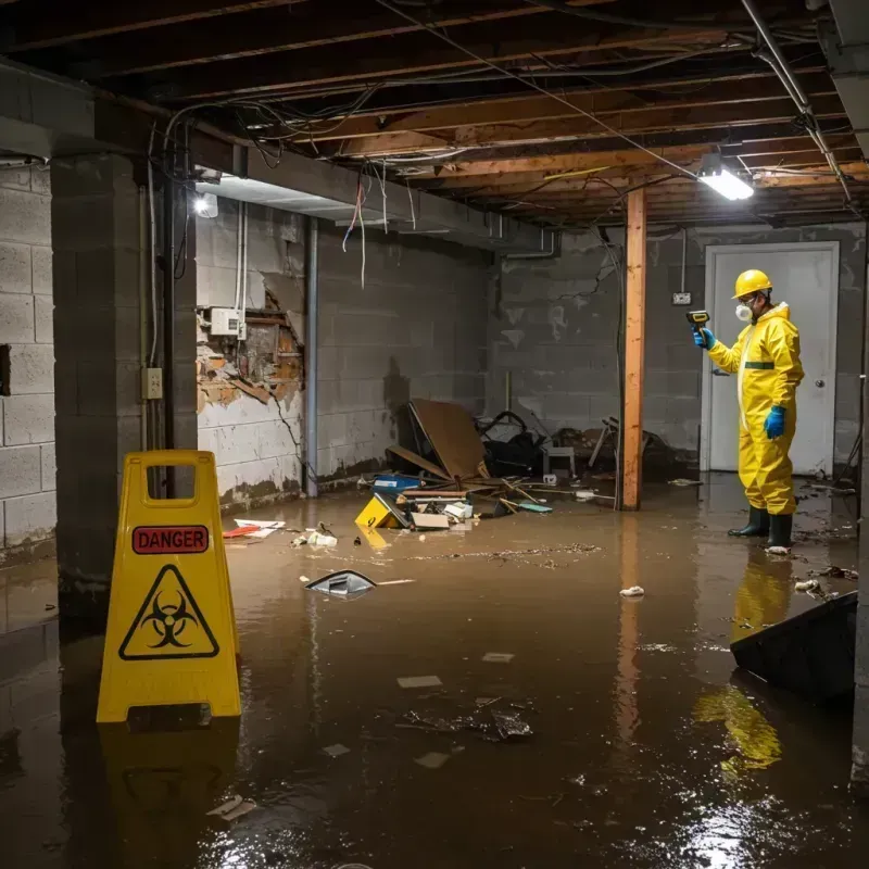 Flooded Basement Electrical Hazard in Dixon, KY Property