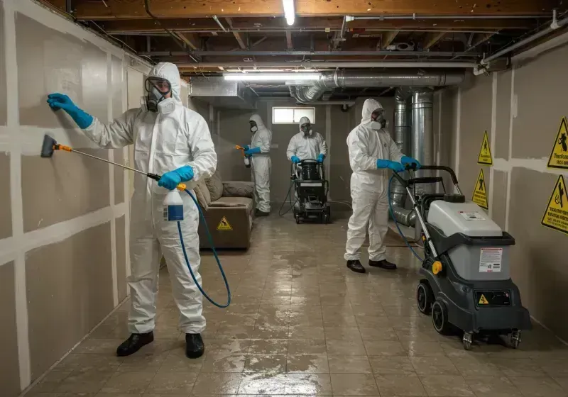 Basement Moisture Removal and Structural Drying process in Dixon, KY